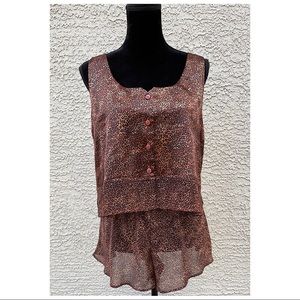 Victoria Secret Animal Print 2 Piece Lounge Set M